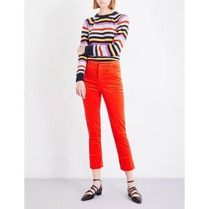 Ganni Mercer Women's Multicolor Pullover Knit Striped Sweater Wool Blend S